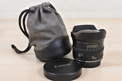 Canon EF 15mm f/2.8 Fisheye Lens from Japan with Caps & Bag | eBay