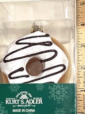 Kurt Adler Christmas Tree Hanging Ornament Glazed Frosted Donut