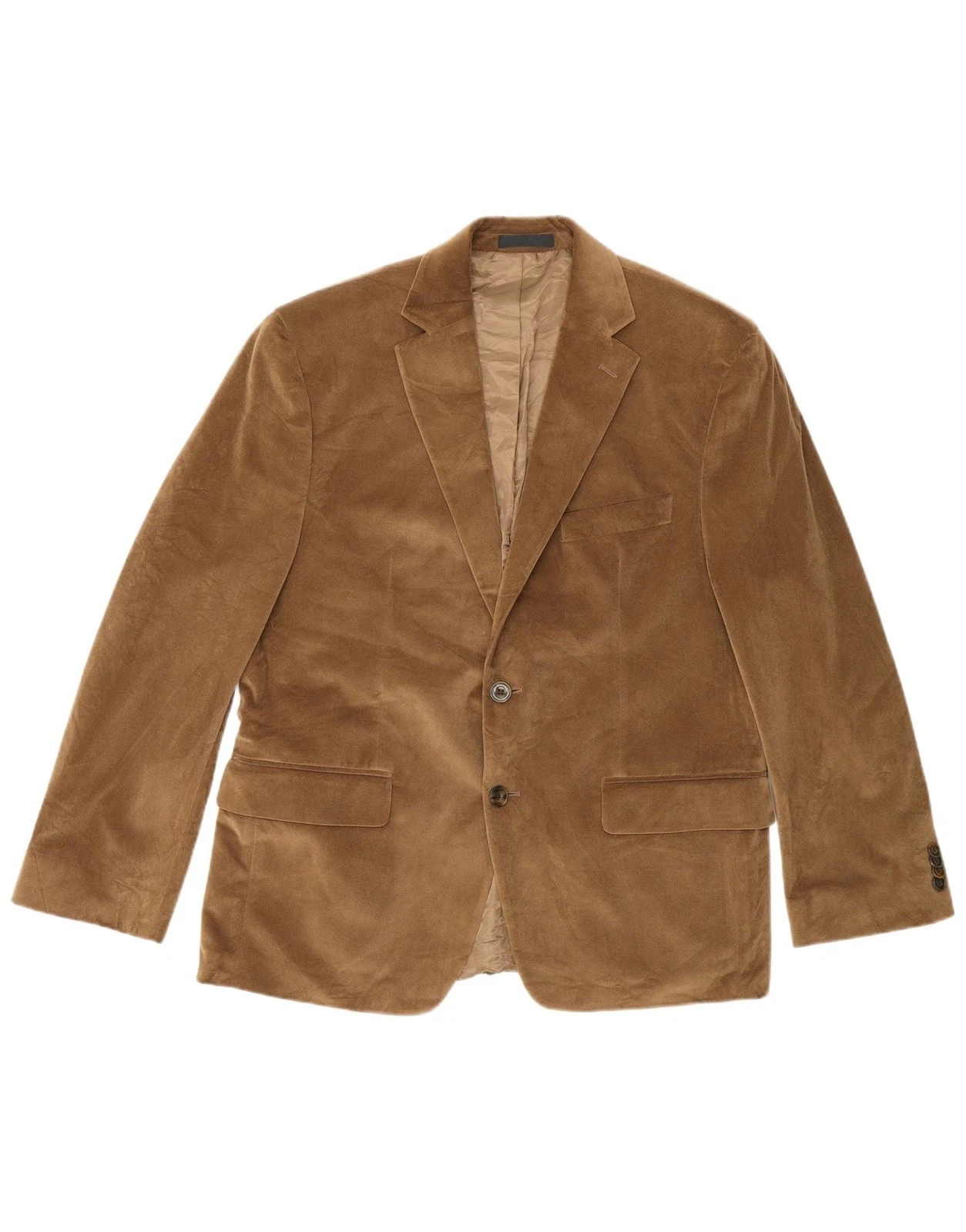 Michael Kors Mens 2 Button Blazer Jacket UK 40 Large Brown Polyester FA16