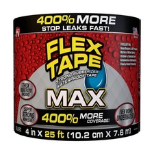 FLEX SEAL Family of Products MAX 4in. W X 25ft. L Black Waterproof Repair Tape