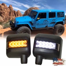 For Jeep Wrangler Jk 2007-2018 Led Side Mirror Sequential Turn Signal Light