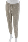 Leallo Women Jogger Sweatpants Beige 100% Cotton Drawstring Fall Size S — photo 2