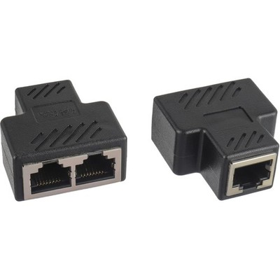 RJ45 LAN Splitter 1 to 2 Ethernet Connectors Network Extensions Adapter for C...