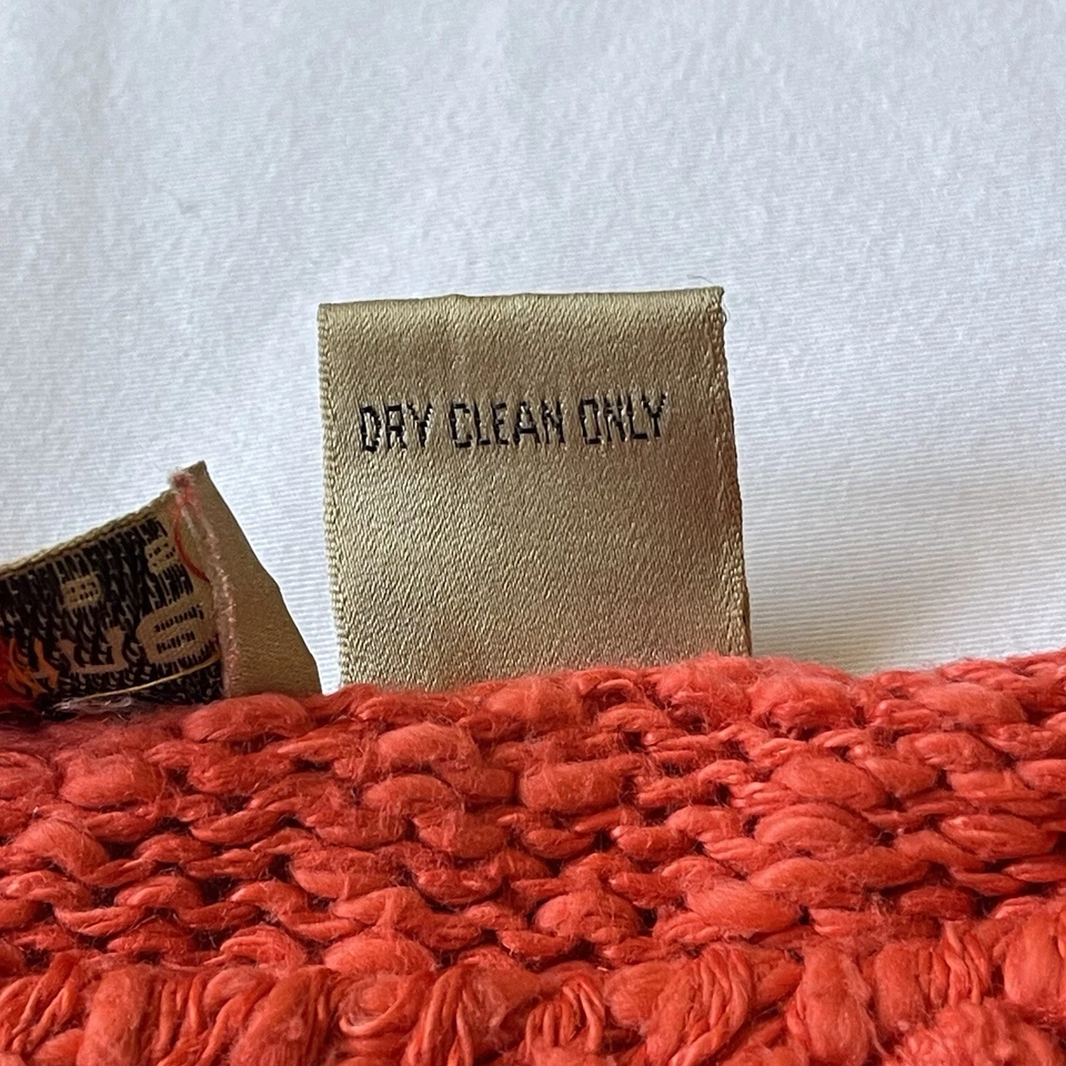 复古 Liz Claiborne 4 上衣橙色短袖毛衣 60 年代粉色白色 90 年代 — 第 3/4 张图片