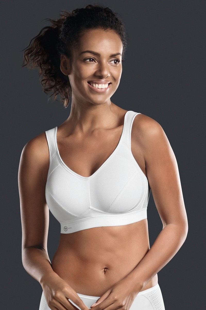 Anita Women's Wire-Free Sports Bra 5527 - Maximum Support Pack Of 2, Heather Grey & White, Size 42H