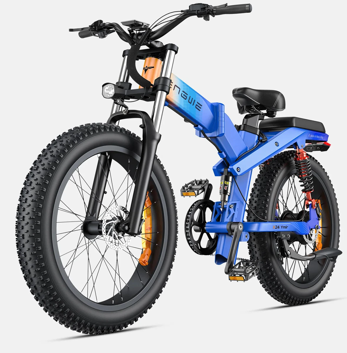 GOLMEZIL ENGWE X24 Folding Electric Bike Adults 1200W 29.2A Dual Battery Ebike
