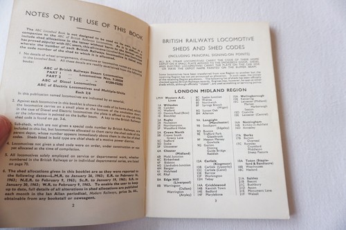 1963 abc British Railways Locoshed Book Ian Allan Unused No Underlinings - Picture 3 of 8