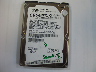 Hitachi Travelstar 5K160 160GB,Intern,5400RPM, 2,5'', SATA HDD Festplatte