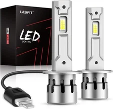 Lasfit H1 LED Light Bulbs 60W 7000LM 6000K Cool White Pair 500% Brighter 16 CSP