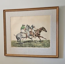Louis Claude "Polo" Framed Etching c.1958 Signed and Titled in Pencil 28" x 32"