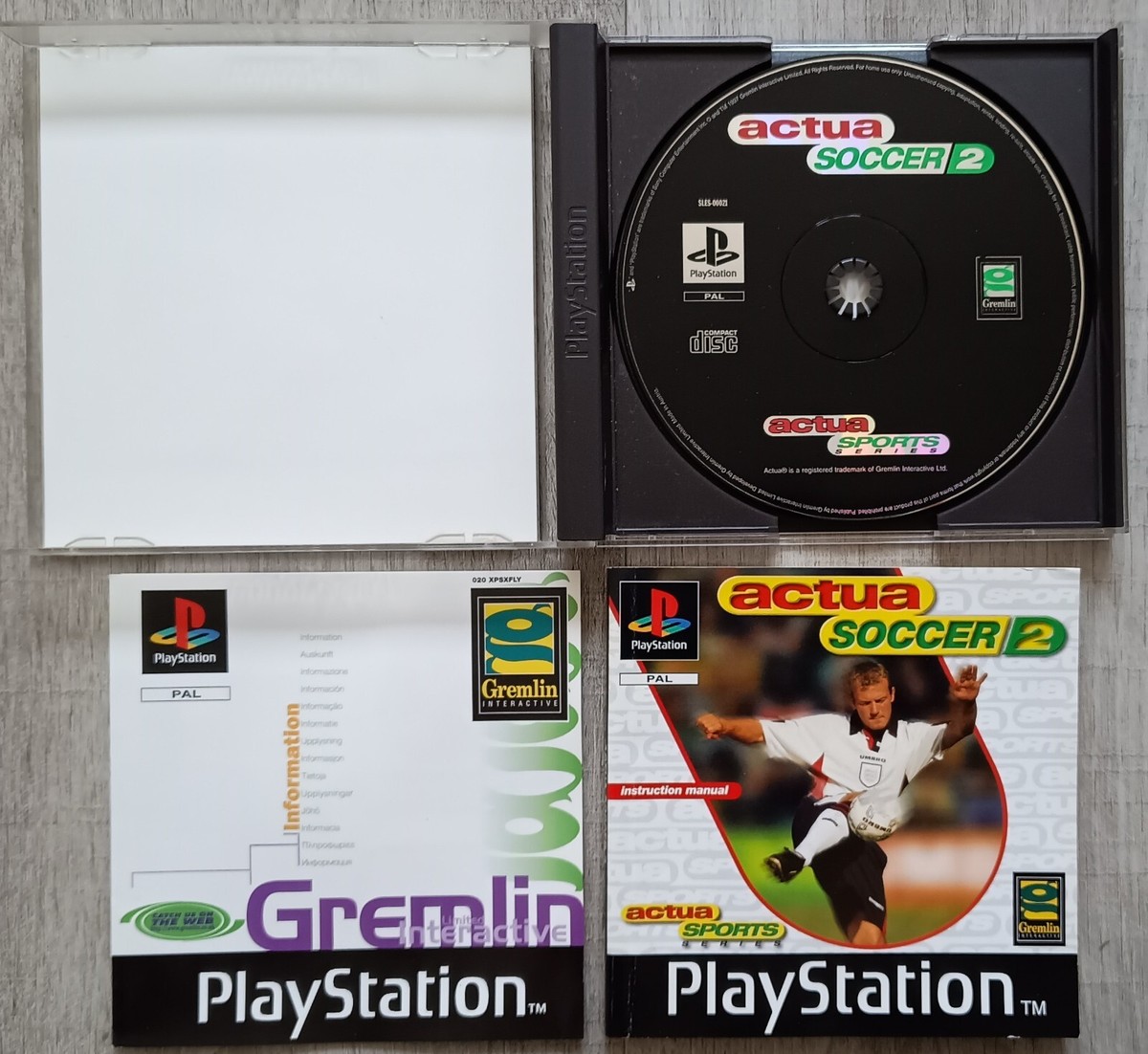 Lot 2 Jeux Actua - PS1 Loose Version Française PlayStation Sony