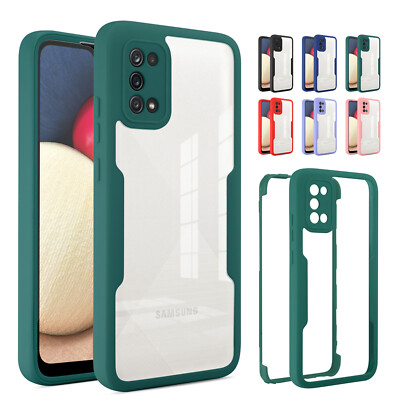 For Samsung A16 A17 A35 A54 A36 Clear Case Full Body Built in Screen Protector