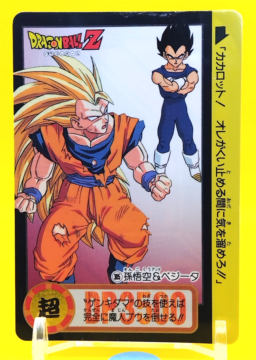 Goku & Vegeta Dragon Ball Z Carddas Card DBZ BANDAI Retro CCG