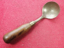 Vintage Heavy Duty Brass Paddle Ice Cream Scoop Tool