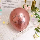20 12" Rose Gold Metallic Glossy Latex Balloon Birthday Party Event Decoration