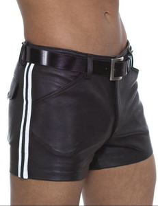leather gym shorts