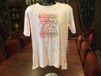 Proper English Unisex Lucha Libre T Shirt. Nice Detail. Blush Pink. Size Large