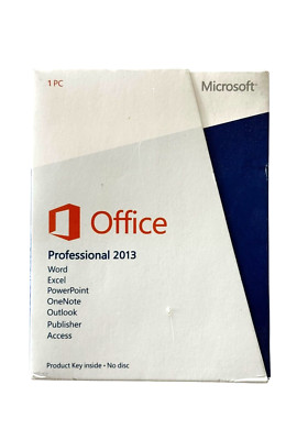 Microsoft Office Professional 2013 32/64 Bit Product Key Card 263-16083 ...