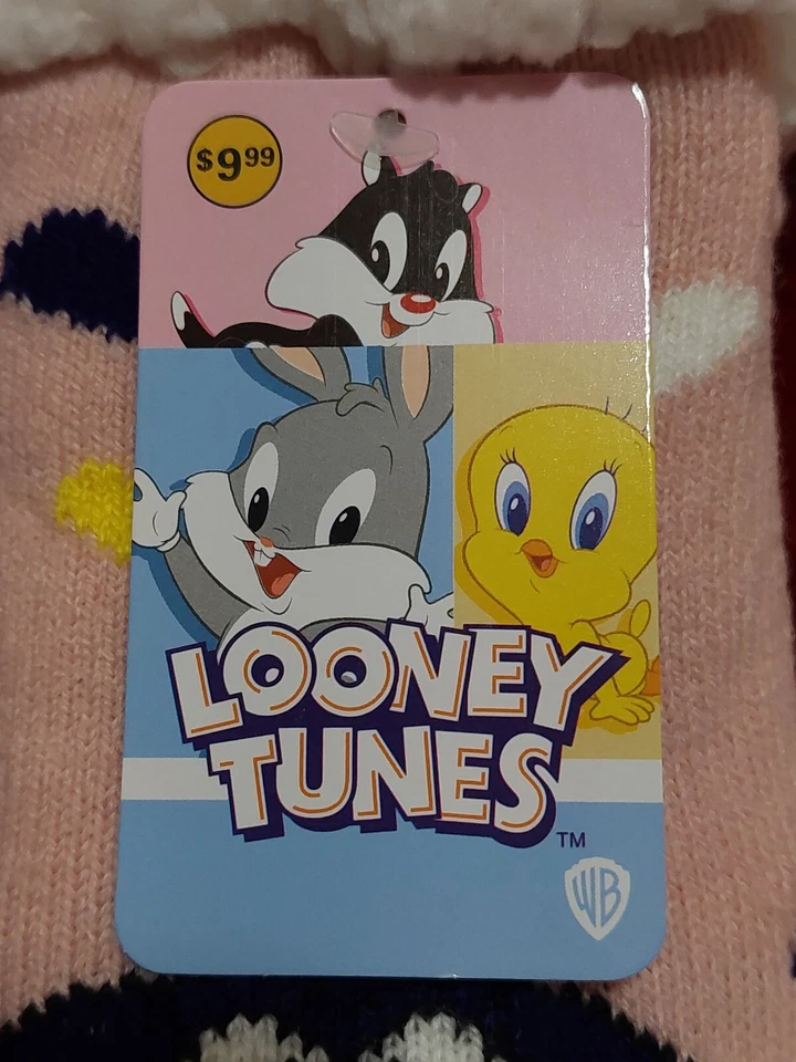 NUEVO Calcetines TweetyB Forrados de Vellón a Rayas Antideslizantes Súper Acogedores Juveniles Talla Única NUEVO Foto 4 de 4