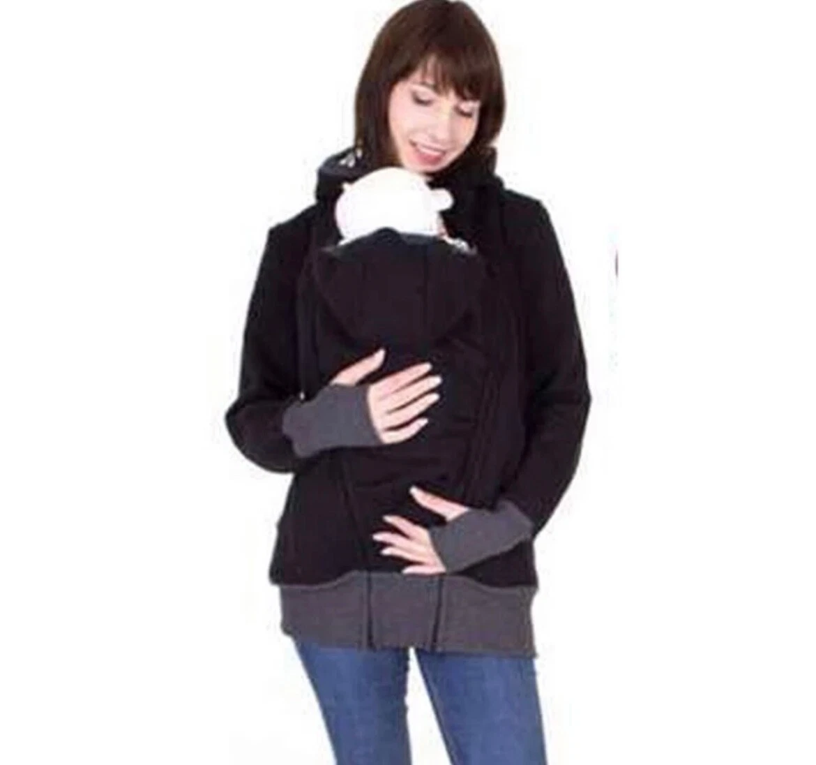 Hoodie with sale baby pouch