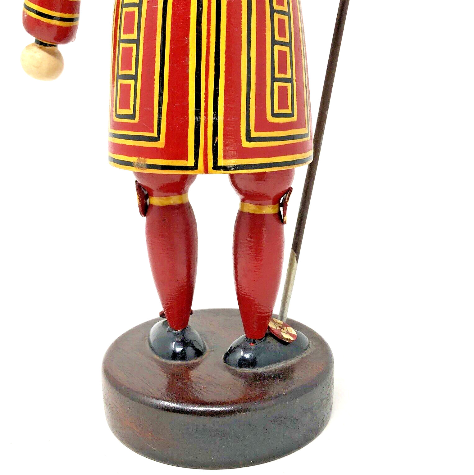 London Dry Gin Beefeater Figure Bar Advertising VTG UK Wood Handpainted 12" tall