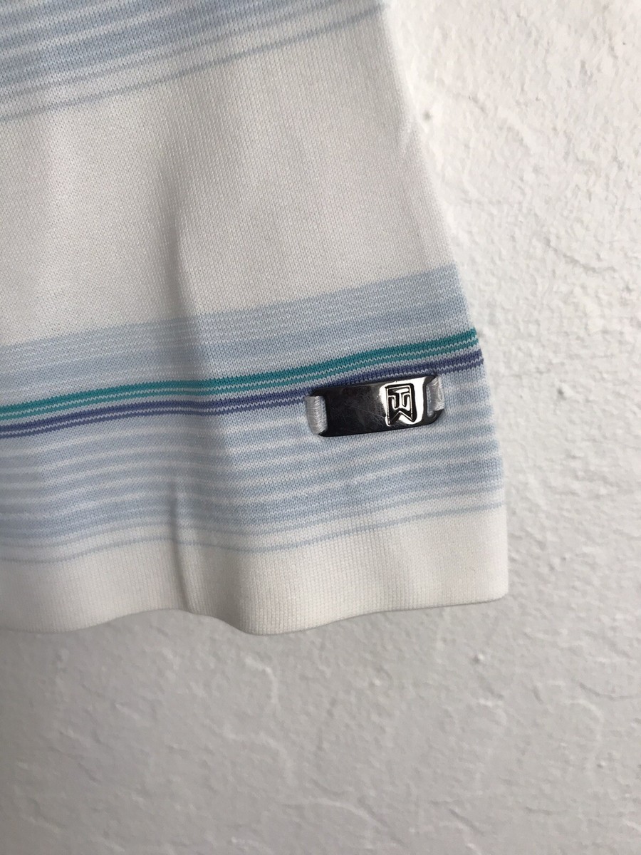 Tiger Woods Collection Polo Men's White/Striped Short