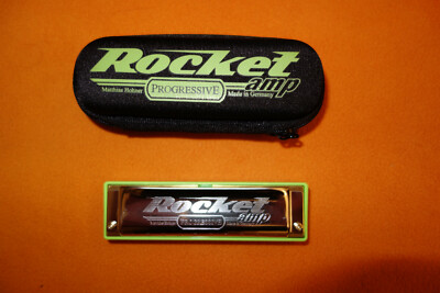 New HOHNER ROCKET AMP HARMONICA Key Bb w/GigBag modernized special 20 MI Germany