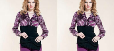 EDAS Camicia maglia donna blusa casual Rimmel maniche lunghe curvy