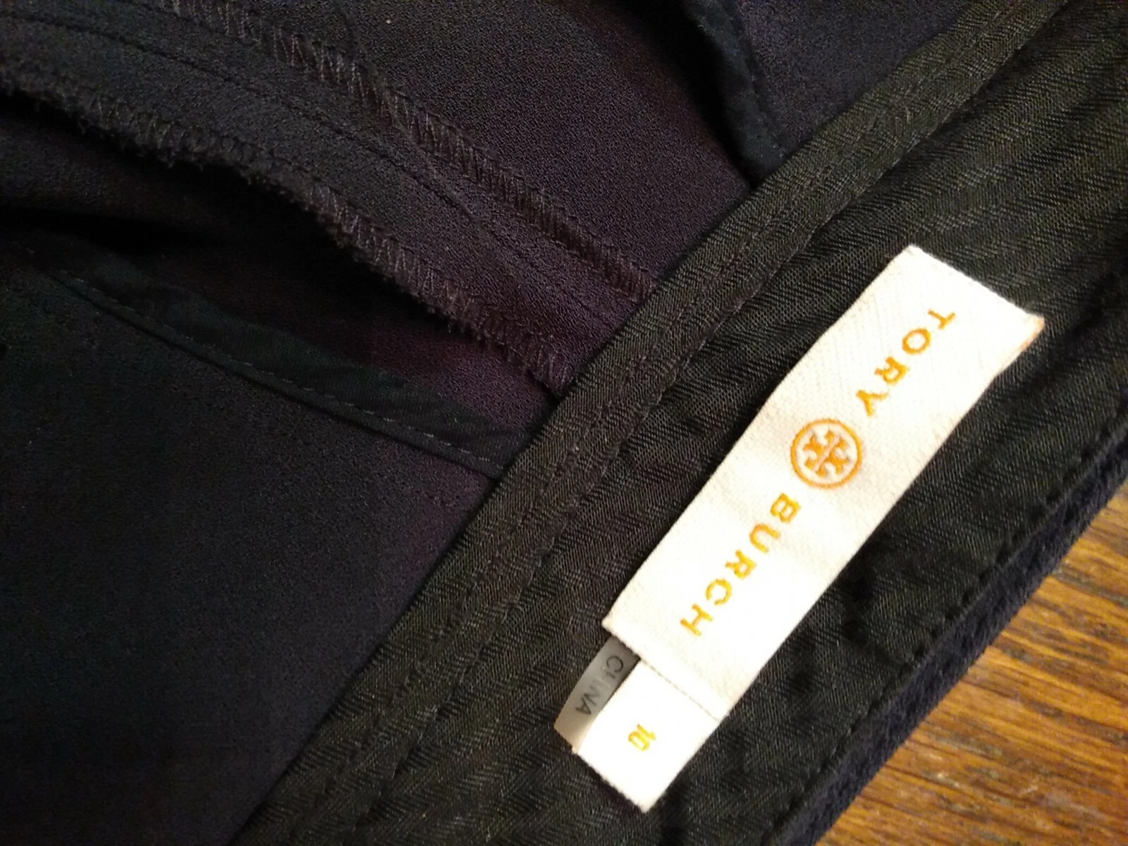 Pantaloni Tory Burch triacetato poliestere nero taglia 10 VG