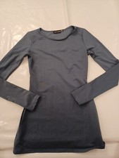 Pretty Little Thing Ladies Dress. Blue. Long Sleeve. Short Mini. Size 8
