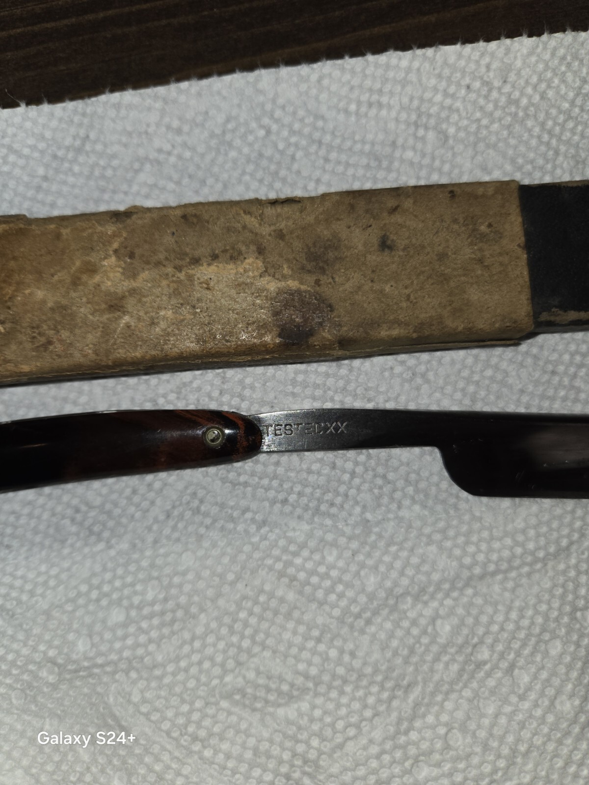 Vintage Case Brothers Straight Razor Embossed Handle Tested XX Little