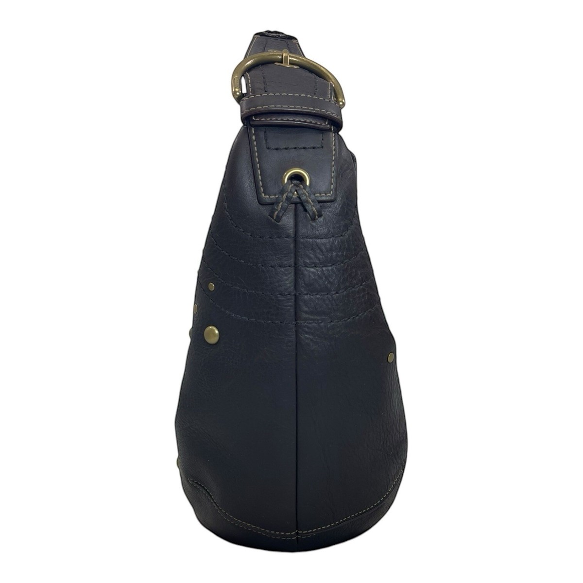 Vintage 00s COACH Mia 10063 Studded Leather Hobo Bag Handbag