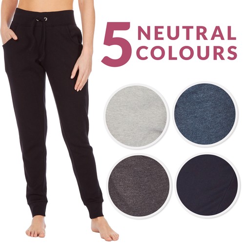Ladies Womens Joggers Bottoms Cotton 