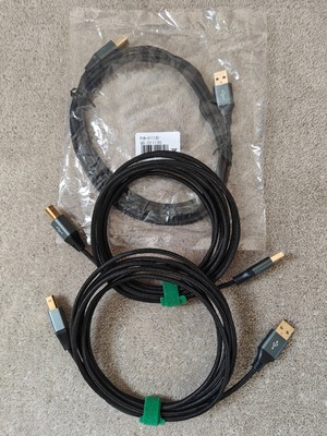 3 x 'KENABLE Pro' Druckerkabel, 【3M/10 Fuß】 USB 2.0 Typ A Stecker auf B Stecker