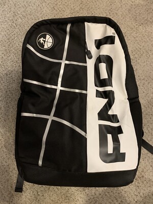 And1 Black & White Backpack, Book Bag Zip Pockets Laptop Sleeve Basketball