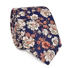 Men's Cotton Printed Floral Tie 2.56" Skinny Narrow Necktie Various Designs 46