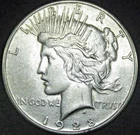 1928-S Peace Dollar; Doubled "9" & Initials?? (you decide); Shiny, but Cleaned