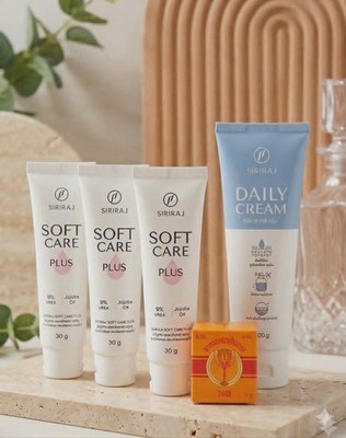 Siriraj Soft Care Plus 30g x 3 + Siriraj Daily Cream 100g 1 Set Skin Care Thaila