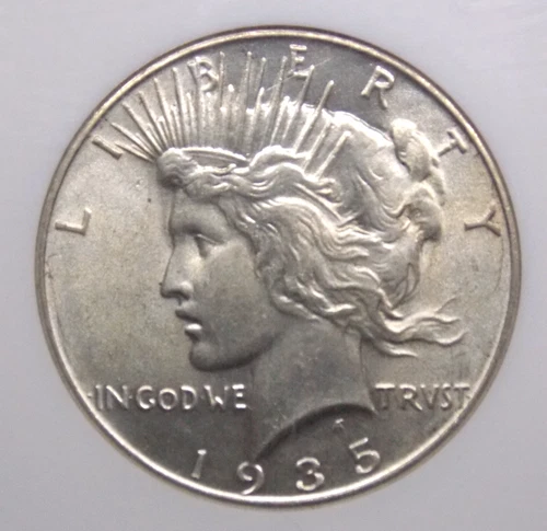 1935 "P" Peace SILVER Dollar $1 NGC MS63 #047 Unc BU Uncirculated ECC&C, Inc.