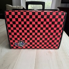 Retro 80s-90s BMI Local Double-Sided Checkered Cassette Case Holds 60 Cassette