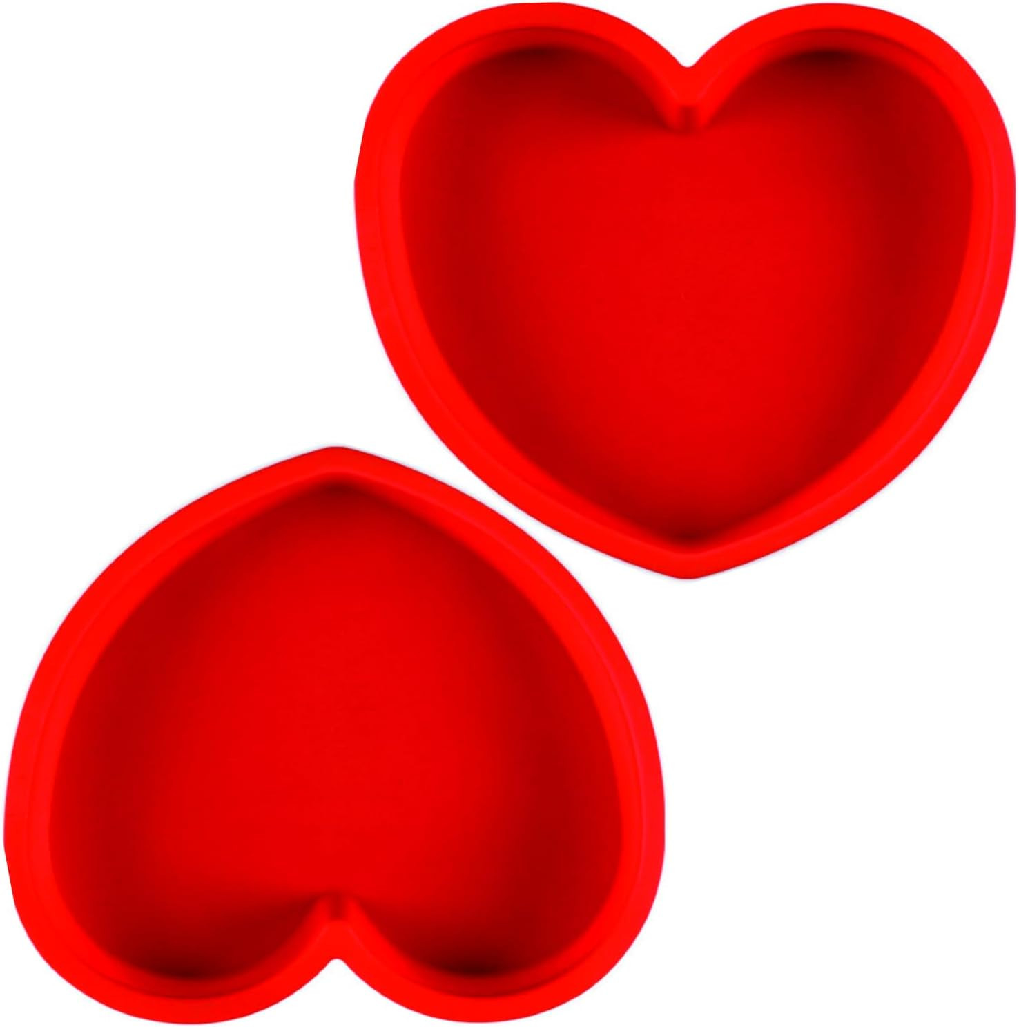 2 Packs Silicone Cake Pans for Baking heart shaped Molds for cakes and Chocolate