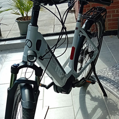 Kalkhoff,Endeavor3 E-Trekking BikeLight Grau Mittelmotor Federgabel Licht Träger