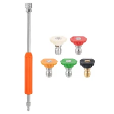16" Pressure Washer Extension Wand with Orange Grip, 5 Nozzle Tips