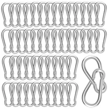 50PCS 3" Carabiner Clip Spring Snap Hook, M8 5/16''-50Pcs, Silver 
