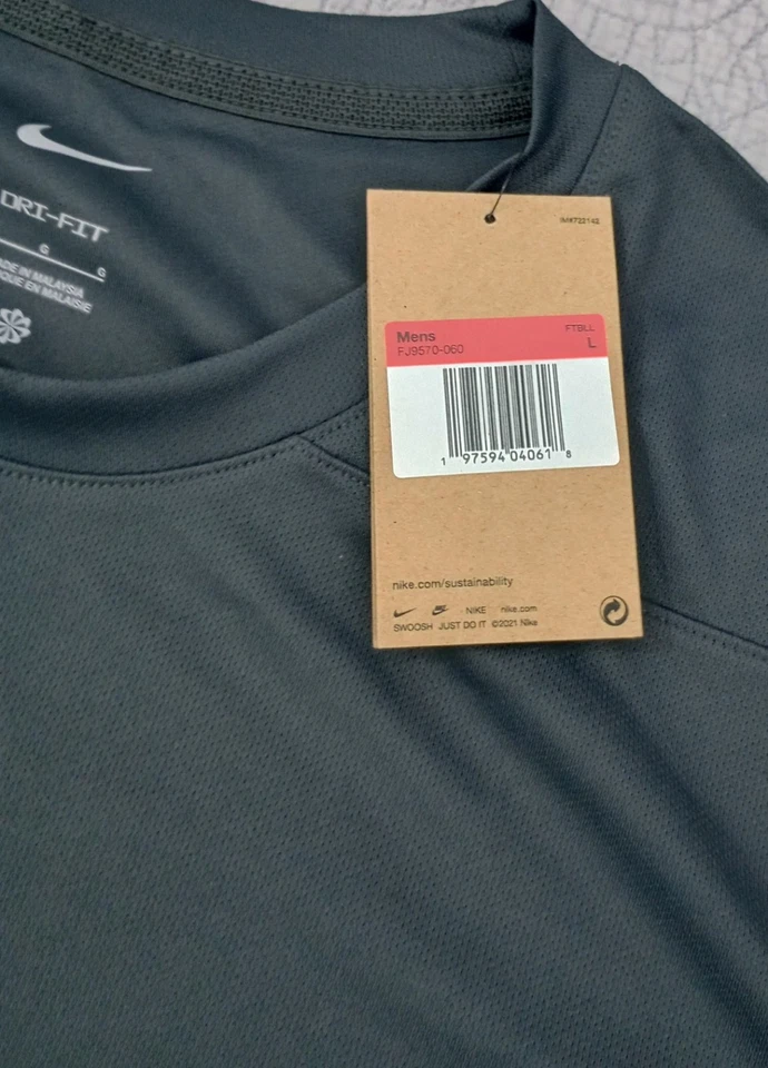 Camisa negra Nike Team Legend manga larga talla grande para hombre Foto 4 de 4