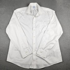 Brooks Brothers Dress Shirt Mens 16.5/36 White Non Iron Stretch Long Sleeve