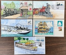 FDC 1985-90 Geerlings HD/HP.  Lot of 5 -One of a Kind Covers w/ Signature.