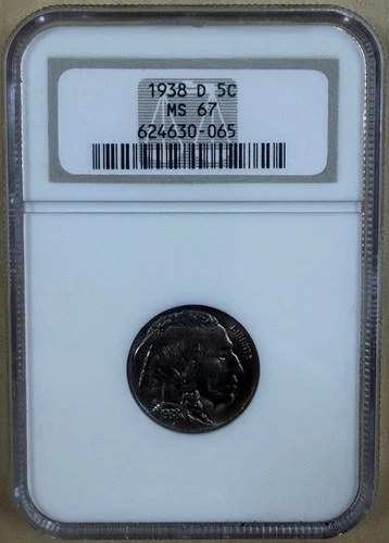 1938-D Buffalo Nickel NGC MS67 Beautifully Toned