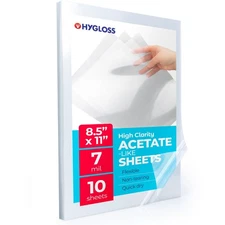 Hygloss Products Overhead Projector Sheets Transparency Plastic- A&C-  10 Sheets