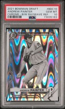 2021 Bowman Chrome Black White RAYWAVE Refractor ANDREW PAINTER PSA 10 Phillies.
